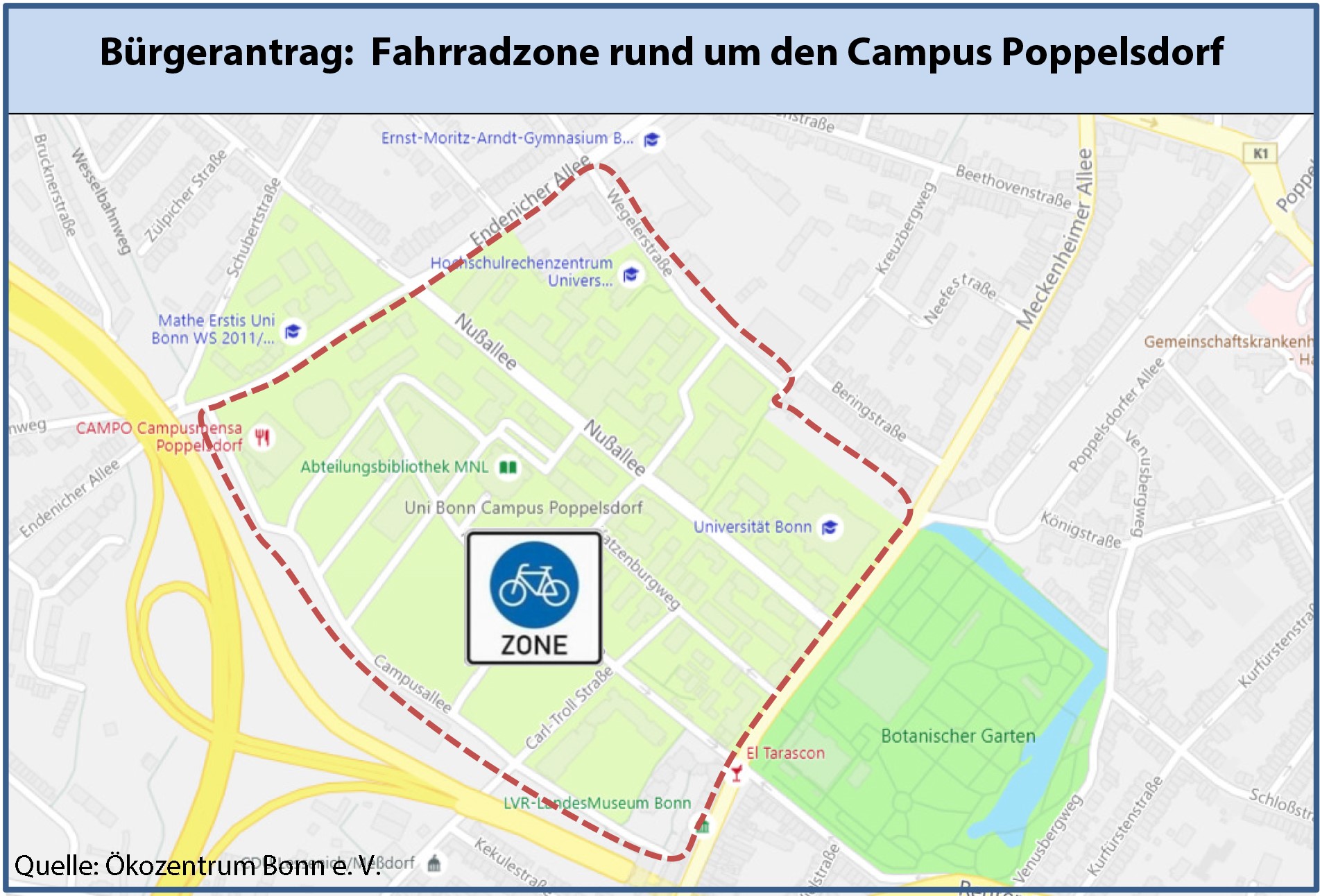 Zur Anregung einer Fahrradzone rund um den Uni-Campus Poppelsdorf (Teil 3)
