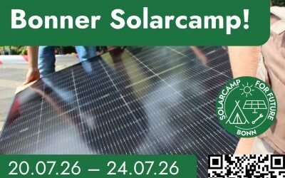 Praktisch was fürs Klima tun? Komm zum Bonner Solarcamp 2026!