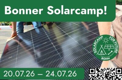 Praktisch was fürs Klima tun? Komm zum Bonner Solarcamp 2026!